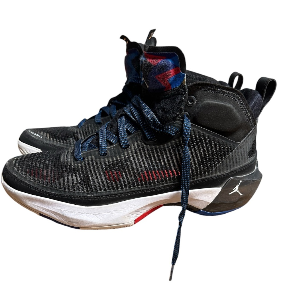 Air Jordan XXXVII 37  “Nothing But Net” Black Multi Color • Size 6.5Y - Picture 3 of 8